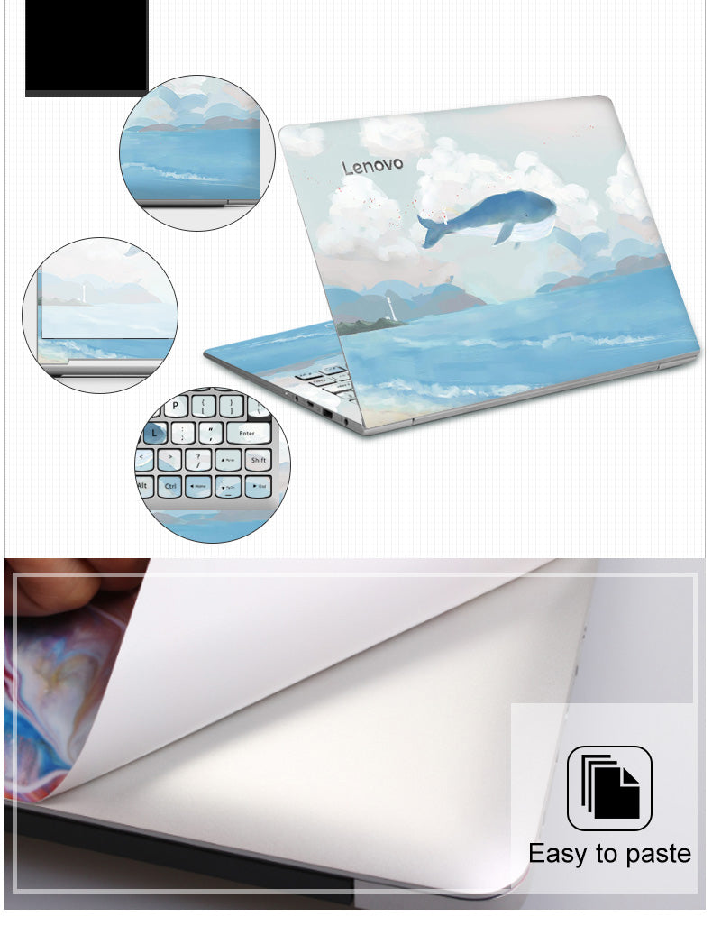 Waterproof three-sided laptop skins