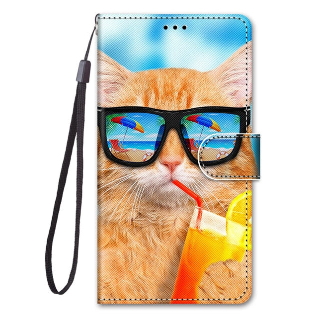 Luxury Leather Flip Wallet Case For Samsung Galaxy J2 Pro J3 J5 J7 2016 2017 EU J4 J6 Plus J8 2018 3D Cartoon Stand Phone Cover