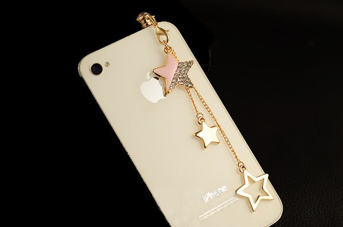 Star Pendant Chain Dustproof Plug Caps Cell Phone Accessories 3.5mm Earphone Anti Dust Plug Dachshund For Iphone For Samsung