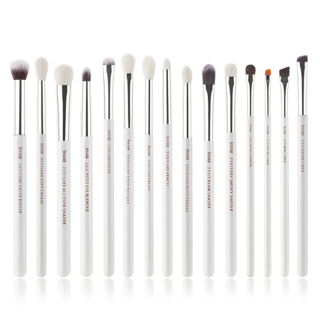 White/Silver Makeup brushes set